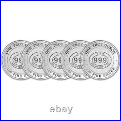 FIVE (5) 1 oz Silver Round JBR Recovery Ltd 999 Fine Icons of Britain FIVE (5) 1 oz Silver Round JBR Recovery Ltd 999 Fine Icons of Britain