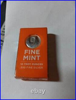 Fine Mint 10 Troy Ounces. 999 Fine Silver