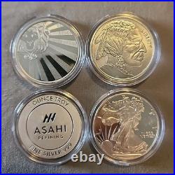 Four 999 Fine Silver Rounds Four 999 Fine Silver Rounds