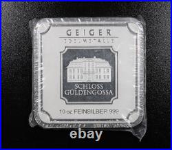 Geiger Edelmetalle Original Square 10 oz. 999 Fine Silver Bar