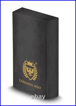 Germania Mint 10 oz Cast. 9999 Fine Silver Bar New In Stock