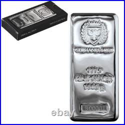 Germania Mint 1 Kilo (35.27 oz) Cast. 9999 Fine Silver Bar