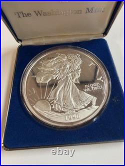 Giant One Half Pound Fine Silver Eagle. 999 Pure 8 Oz Troy Proof American Eagle