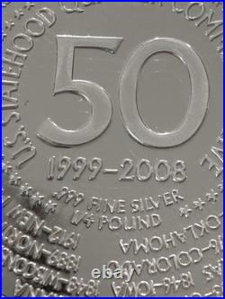 Giant Silver 50 States Commemorative Coin 4oz. 999 Fine Silver Round