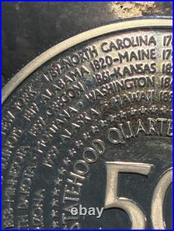 Giant Silver 50 States Commemorative Coin 4oz. 999 Fine Silver Round
