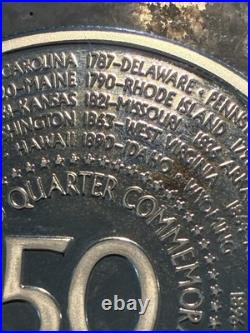 Giant Silver 50 States Commemorative Coin 4oz. 999 Fine Silver Round