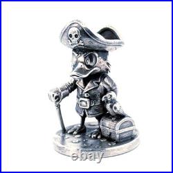 Gold Spartan Pirate Duck 1 oz. 999 fine silver statue with COA Gold Spartan Pirate Duck 1 oz. 999 fine silver statue with COA