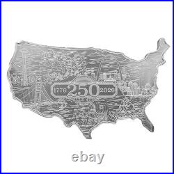 HAPPY BIRTHDAY 250 AMERICA 5 OZT. SILVER BARS of. 999 Fine SILVER. BLBSTOCK