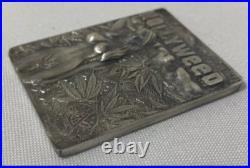 HOLLYWEED 3 Troy Oz. Sexy Bullion 3D Statue. 999 Fine Silver Art Bar HOT