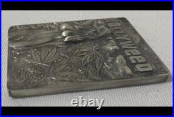 HOLLYWEED 3 Troy Oz. Sexy Bullion 3D Statue. 999 Fine Silver Art Bar HOT