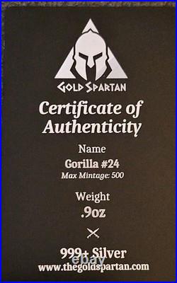 Hand Pour Ape Gorilla. 9+-ozt 999+ Fine Silver Hand Pour Ape Gorilla. 9+-ozt 999+ Fine Silver