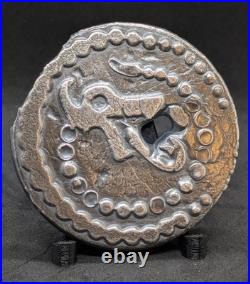 Hand Poured 999 Fine Silver Wolf Serpent 58 grams Antiqued One of a Kind