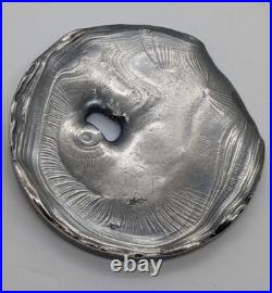 Hand Poured 999 Fine Silver Wolf Serpent 58 grams Antiqued One of a Kind