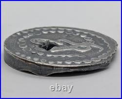 Hand Poured 999 Fine Silver Wolf Serpent 58 grams Antiqued One of a Kind