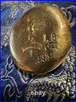 Hand Poured Silver Panda round 1.8 Ozt Fine 0.999 Made In The USA