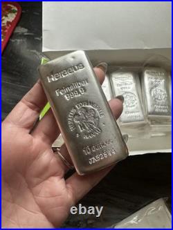 Heraeus 10 oz. 9999 Fine Silver Bar Sealed & Authentic LBMA Certified