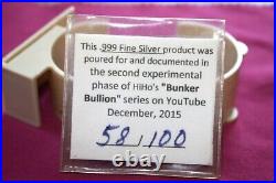 HiHo's Bunker Bullion 2.4OZT. 999 Fine Silver Bar With COA 058/100