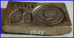 Hong Kong Fantasy Silver Bar 5.08 Oz. 999.9 Fine Queen Victoria GEM BU