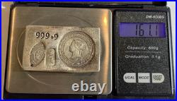 Hong Kong Fantasy Silver Bar 5.08 Oz. 999.9 Fine Queen Victoria GEM BU