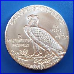 Incuse Indian 2 ounce /. 999 Fine Silver Round B/U (with CAPSULE)