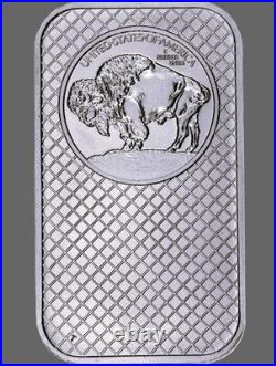 Indian Head Buffalo 1 Troy Oz. Fine Silver Bullion Bar 999 In Vinyl Packet