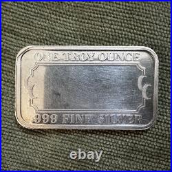 It's A Boy One Troy Ounce Silver Art Bar. 999 Fine Silver c. 1995