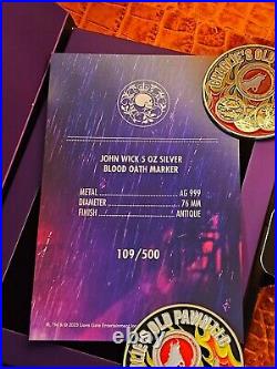John Wick 5 oz. 999 Fine Silver Blood Oath Marker (Box & Numbered COA) HOT