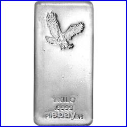 Kilo 32.15 oz Silver Bar CNT Eagle Design. 9999 Fine