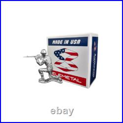 Kneeling Rifleman Silver Soldier. 999 Fine Silver 1.2 troy oz (Elemetal)