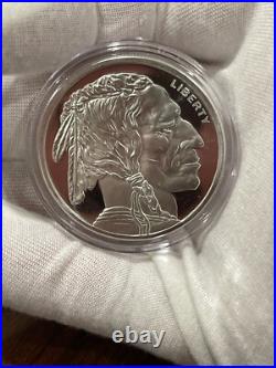 LOT OF 2 Buffalo Silver Round. 999 One Troy Ounce Fine Silver Bullion IN CAPSULE
