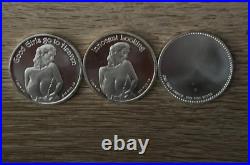 LOT OF (3) 1 oz. 999 Fine Nude Silver Coins