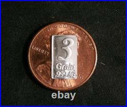 LOT of 100 SILVER BARS. 999 FINE BULLION 100 PAK OF GREAT STOCKING STUFFERS