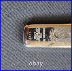 LUCKY DRAGON 8.88 TROY OZ. 999 FINE SILVER BULLION BAR Scottsdale Mint #0027