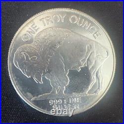 Lot Of 15 1 Troy Oz 999 Fine Silver Buffalo Rounds Highland Mint