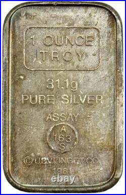 Lot Of 34 x 1981 A-MARK USVI Chunky 1 oz. 999 Fine Silver Ingot Bars Nice Color