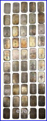 Lot Of 50 x 1981 A-Mark USVI Chunky 1 oz. 999 Fine Silver Ingot Bars Toned