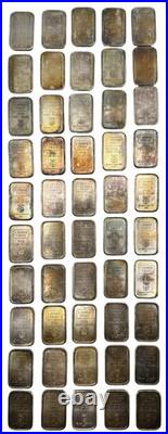 Lot Of 50 x 1981 A-Mark USVI Chunky 1 oz. 999 Fine Silver Ingot Bars Toned