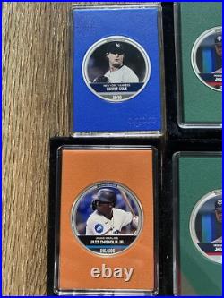 Lot Of 5 NZ Agoro Mint Mlb Trading. 999 Fine Silver Coins With 2 Boxes And Coas Lot Of 5 NZ Agoro Mint Mlb Trading. 999 Fine Silver Coins With 2 Boxes And Coas