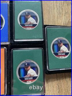 Lot Of 5 NZ Agoro Mint Mlb Trading. 999 Fine Silver Coins With 2 Boxes And Coas Lot Of 5 NZ Agoro Mint Mlb Trading. 999 Fine Silver Coins With 2 Boxes And Coas