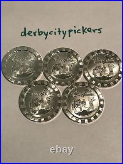 Lot Of 5 Silver Towne 1 Troy Ounce. 999 Fine Silver Rounds Poker Chips Stackers