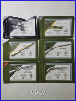 Lot Of 6 Investment Caster Wild West. 999 Fine Silver Weapons 59.4 Grams RARE