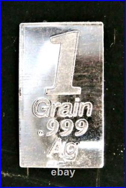 Lot X 100.999 Fine Silver 1 Grain Bullion Bars Bold Red In Coa Card