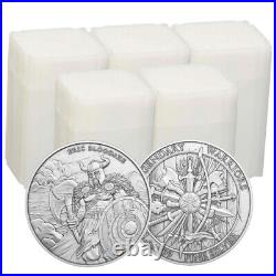 Lot of 100 1 Troy oz Eric Bloodaxe Design. 999 Fine Silver Round