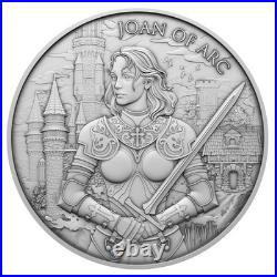 Lot of 100 1 Troy oz Joan of Arc Design. 999 Fine Silver Round