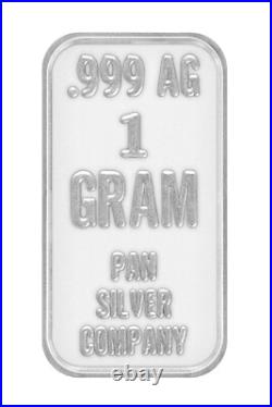 Lot of 100x 1g. 999 Fine Silver 50x Buffalo & 50x Pan Silver Co. Bars Lot of 100x 1g. 999 Fine Silver 50x Buffalo & 50x Pan Silver Co. Bars