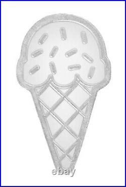 Lot of 100x 1g. 999 Fine Silver Ice Cream Cones