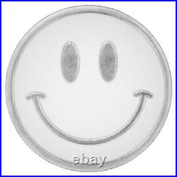 Lot of 100x 1g. 999 Fine Silver Smiley Face Rounds