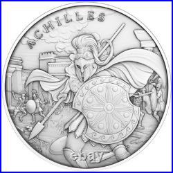 Lot of 10 1 Troy oz Achilles Design. 999 Fine Silver Round