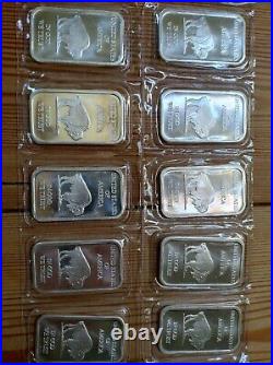 Lot of 10 1 Troy oz Buffalo. 999 Fine Silver Bars Sealed