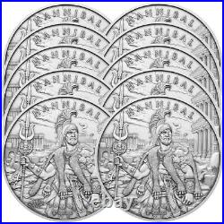 Lot of 10 1 Troy oz Hannibal Design. 999 Fine Silver Round